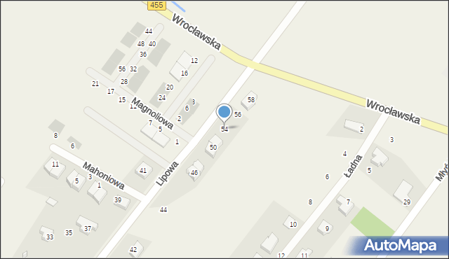 Gajków, Lipowa, 54, mapa Gajków