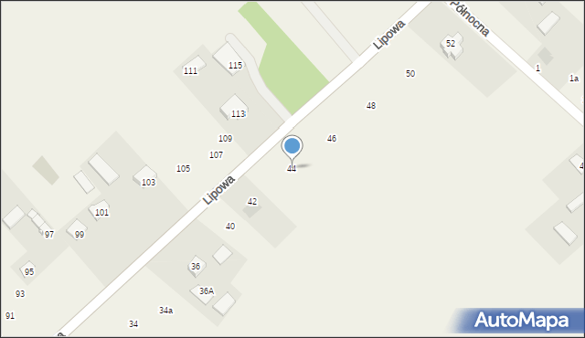 Garbów, Lipowa, 44, mapa Garbów