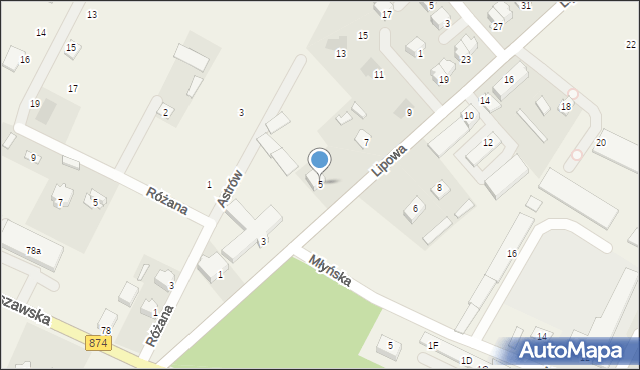 Garbów, Lipowa, 5, mapa Garbów