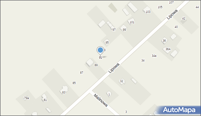 Garbów, Lipowa, 91, mapa Garbów