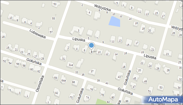 Gdańsk, Lipuska, 8, mapa Gdańska