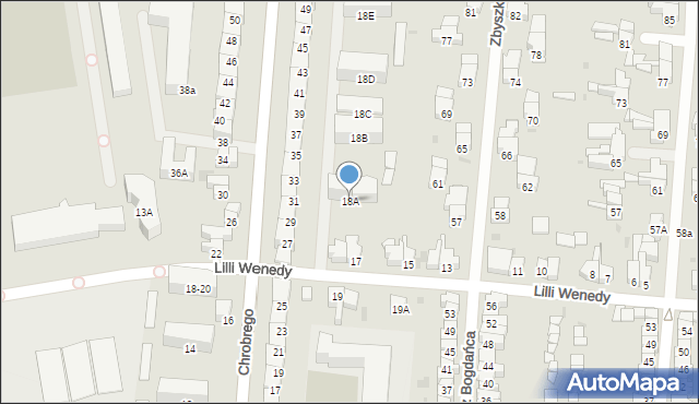 Gdańsk, Lilli Wenedy, 18A, mapa Gdańska