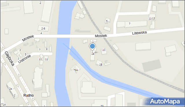 Gdańsk, Litewska, 1a, mapa Gdańska