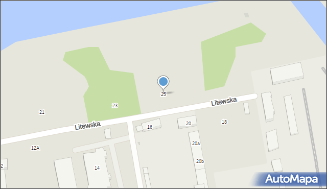 Gdańsk, Litewska, 25, mapa Gdańska