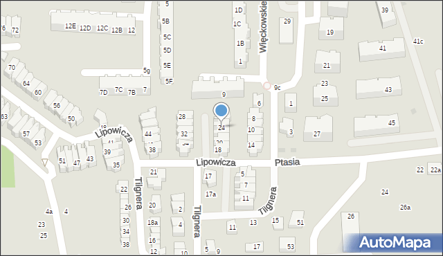 Gdańsk, Lipowicza Romana, prof., 24, mapa Gdańska