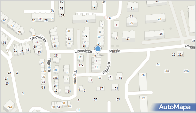 Gdańsk, Lipowicza Romana, prof., 5a, mapa Gdańska