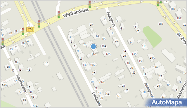 Gdynia, Limbowa, 11A, mapa Gdyni