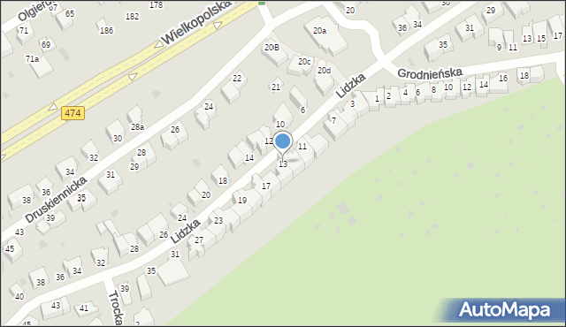 Gdynia, Lidzka, 13, mapa Gdyni