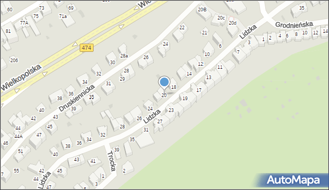 Gdynia, Lidzka, 20, mapa Gdyni