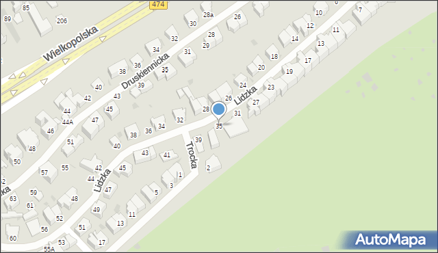 Gdynia, Lidzka, 35, mapa Gdyni