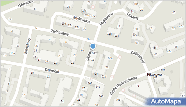 Gdynia, Lipowa, 15A, mapa Gdyni