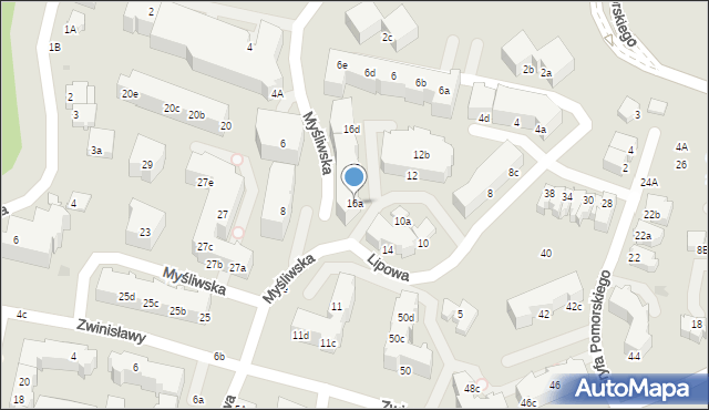 Gdynia, Lipowa, 16a, mapa Gdyni