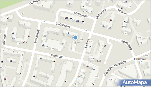 Gdynia, Lipowa, 20, mapa Gdyni