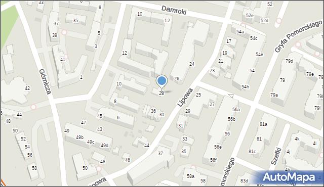 Gdynia, Lipowa, 28, mapa Gdyni