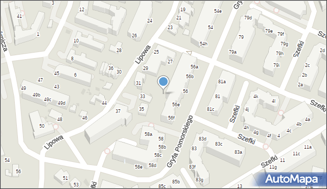 Gdynia, Lipowa, 37a, mapa Gdyni