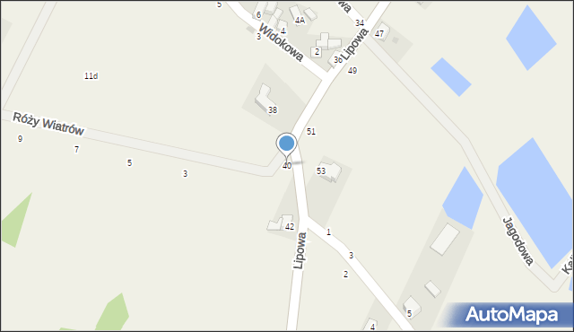 Gęsiniec, Lipowa, 40, mapa Gęsiniec