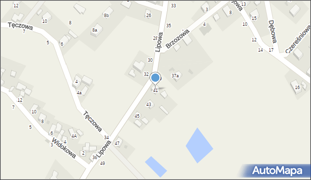 Gęsiniec, Lipowa, 41, mapa Gęsiniec