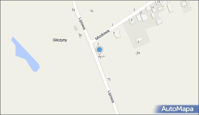 Gęsiniec, Lipowa, 73, mapa Gęsiniec