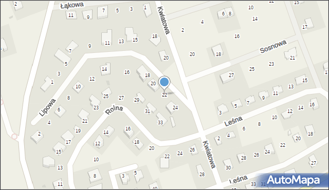 Giedajty, Lipowa, 22, mapa Giedajty