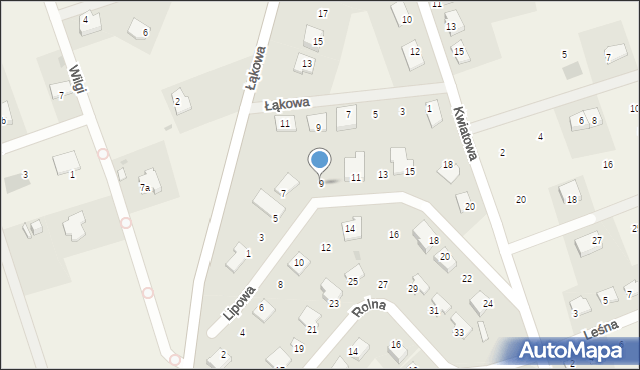 Giedajty, Lipowa, 9, mapa Giedajty