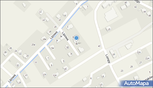 Gilowice, Lipowa, 3b, mapa Gilowice