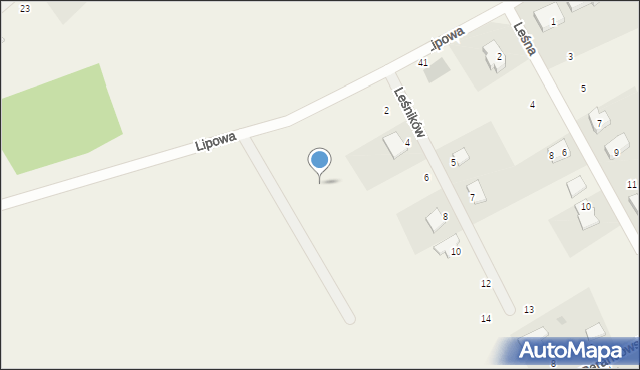 Glincz, Lipowa, 45a, mapa Glincz