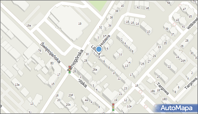 Gliwice, Libelta Karola, 4, mapa Gliwic