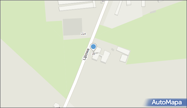 Głogów, Lipowa, 10, mapa Głogów
