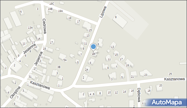 Głogów, Lipowa, 4A, mapa Głogów