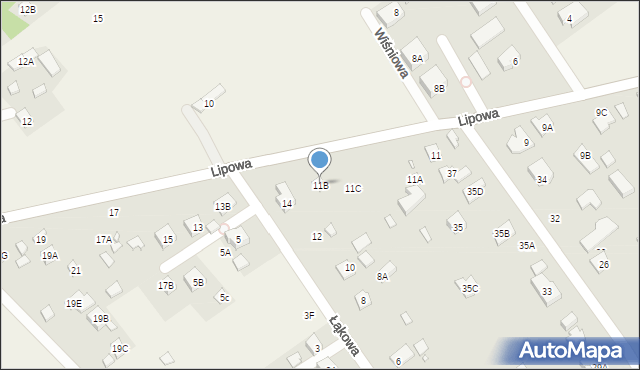 Głosków-Letnisko, Lipowa, 11B, mapa Głosków-Letnisko