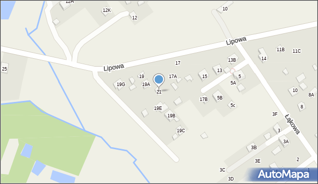Głosków-Letnisko, Lipowa, 21, mapa Głosków-Letnisko