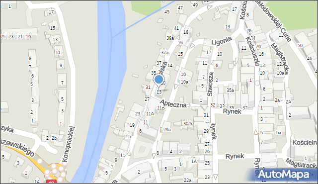 Głuchołazy, Ligonia, 13, mapa Głuchołazy