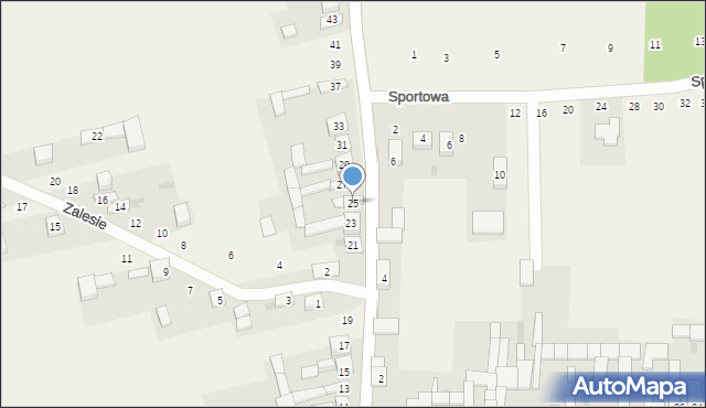 Gniazdów, Lipowa, 25, mapa Gniazdów