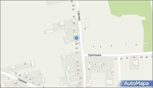 Gniazdów, Lipowa, 41, mapa Gniazdów