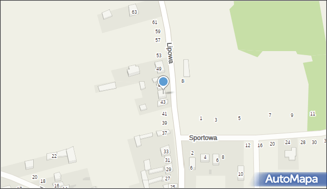 Gniazdów, Lipowa, 45, mapa Gniazdów