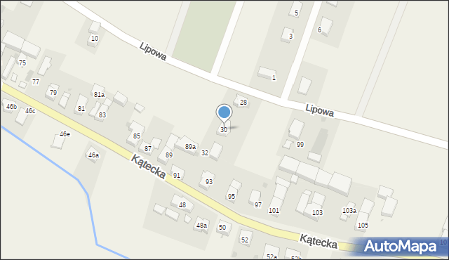 Gniechowice, Lipowa, 30, mapa Gniechowice