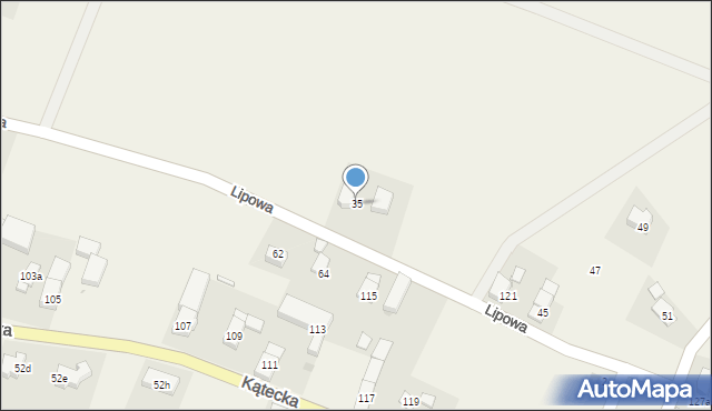 Gniechowice, Lipowa, 35, mapa Gniechowice