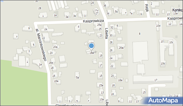 Gniezno, Libelta Karola, 19a, mapa Gniezna