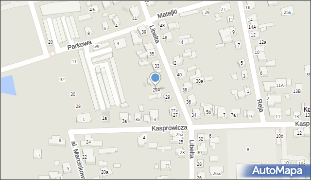Gniezno, Libelta Karola, 29A, mapa Gniezna