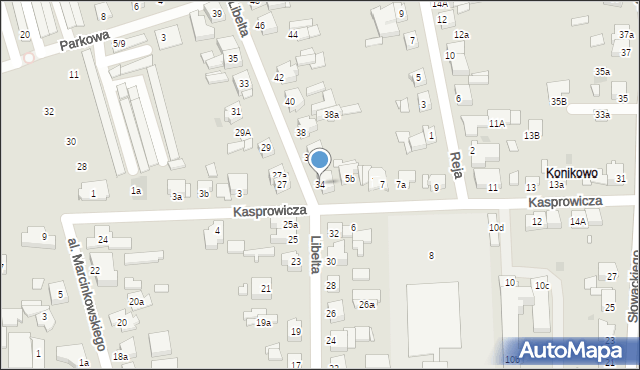 Gniezno, Libelta Karola, 34, mapa Gniezna