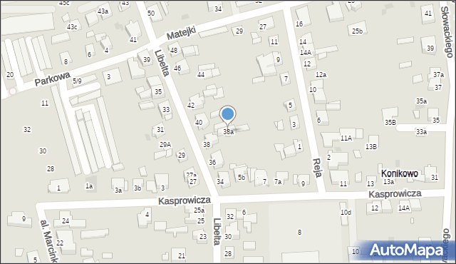 Gniezno, Libelta Karola, 38a, mapa Gniezna