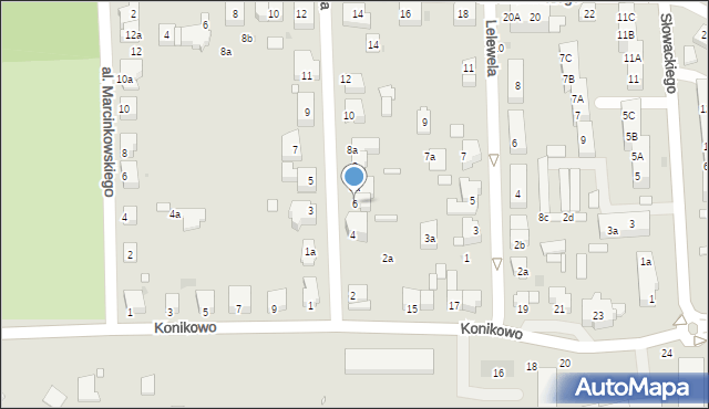 Gniezno, Libelta Karola, 6, mapa Gniezna