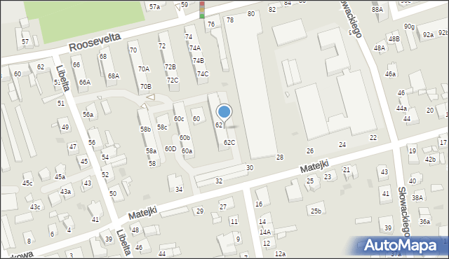 Gniezno, Libelta Karola, 62B, mapa Gniezna