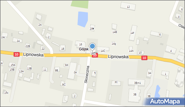 Gójsk, Lipnowska, 14D, mapa Gójsk