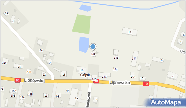 Gójsk, Lipnowska, 14e, mapa Gójsk