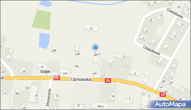 Gójsk, Lipnowska, 14f, mapa Gójsk