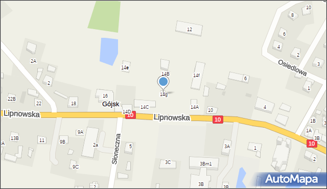Gójsk, Lipnowska, 14g, mapa Gójsk