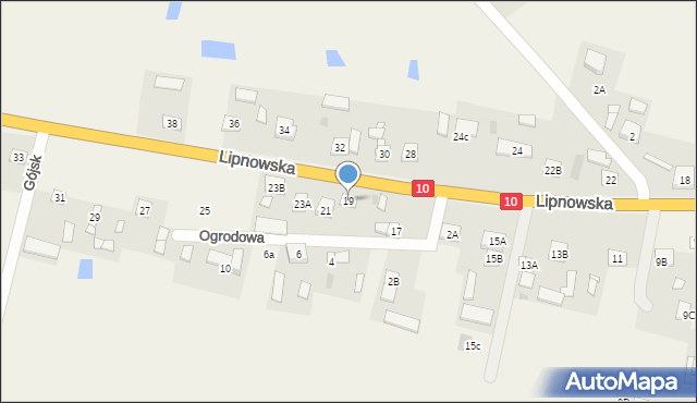 Gójsk, Lipnowska, 19, mapa Gójsk