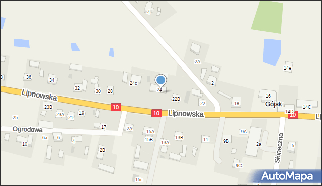 Gójsk, Lipnowska, 24A, mapa Gójsk