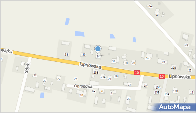 Gójsk, Lipnowska, 34, mapa Gójsk